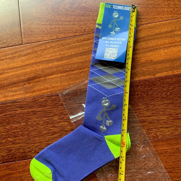 NEW Unisex Calf/Over the Calf Robot Cotton Socks, Green, Blue, and Grey Colors - Picture 5 of 6